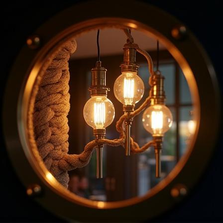 Marine-inspired lighting fixtures for restaurants